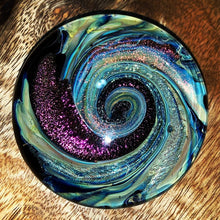 Load image into Gallery viewer, Handmade To Order Custom Cremation Spiral Glass Paperweight