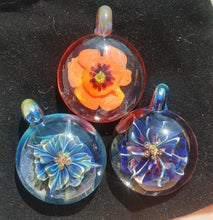 Load image into Gallery viewer, Handblown Made to Order Custom Flower Cremation Pendant