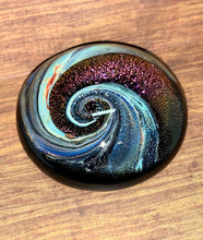 Load image into Gallery viewer, Cremation Spiral Paperweight / Handmade To Order Spiral Glass Paperweight / Pet Loss / Ashes / Memorial / Glass Cremation / Glitter