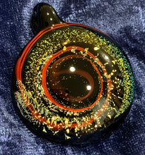 Load image into Gallery viewer, Space Galaxy Spiral Cremation Glass Pendant - Handmade to customer request