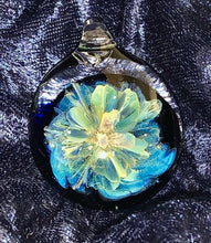 Load image into Gallery viewer, Handblown Made to Order Custom Flower Cremation Pendant