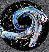 Load image into Gallery viewer, Glass Spiral Galaxy Cremation Paperweight - Handmade To Order Space Paperweight