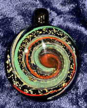 Load image into Gallery viewer, Space Galaxy Spiral Cremation Glass Pendant - Handmade to customer request