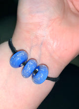 Load image into Gallery viewer, Set of Three Glass Cremation Beads / Pet Loss / 3/16 inch Charm Cremation Beads / Cremation Glass / Cremation Jewelry / Handmade to Order