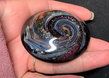 Load image into Gallery viewer, Handmade To Order Spiral Glass Cremation Ash Paperweight - Human and pet ashes both accepted