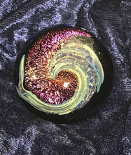 Load image into Gallery viewer, Handmade To Order Spiral Glass Cremation Ash Paperweight - Human and pet ashes both accepted