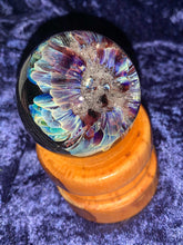 Load image into Gallery viewer, 2" Custom Ash Glass Flower Orb Marble - Cremation Globe - Handmade to Order Keepsake