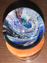 Load image into Gallery viewer, 2" Custom Ash Glass Spiral Vortex Orb Marble - Cremation Globe - Handmade to Order Keepsake