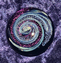 Load image into Gallery viewer, Handmade To Order Custom Cremation Spiral Glass Paperweight
