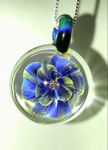 Load image into Gallery viewer, Handblown Made to Order Custom Flower Cremation Pendant
