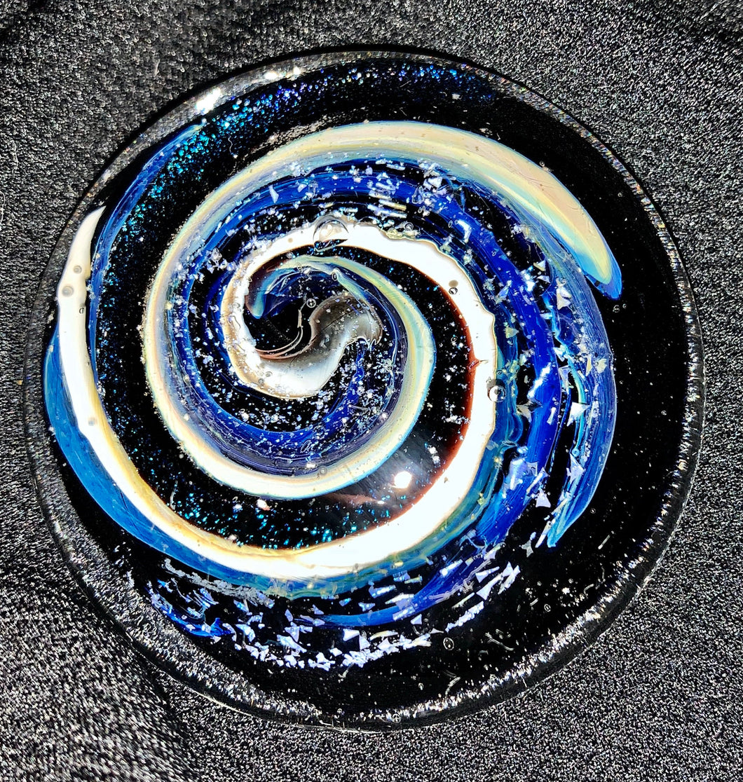 Glass Twisty Spiral Cremation Paperweight - Handmade To Order