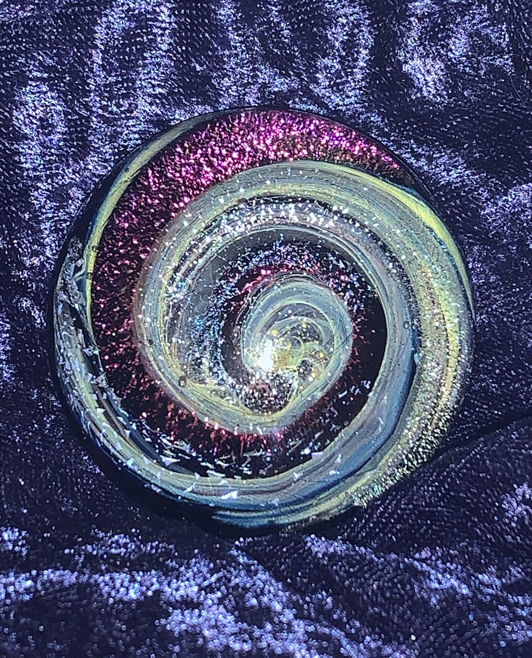 Handmade To Order Spiral Glass Cremation Ash Paperweight - Human and pet ashes both accepted