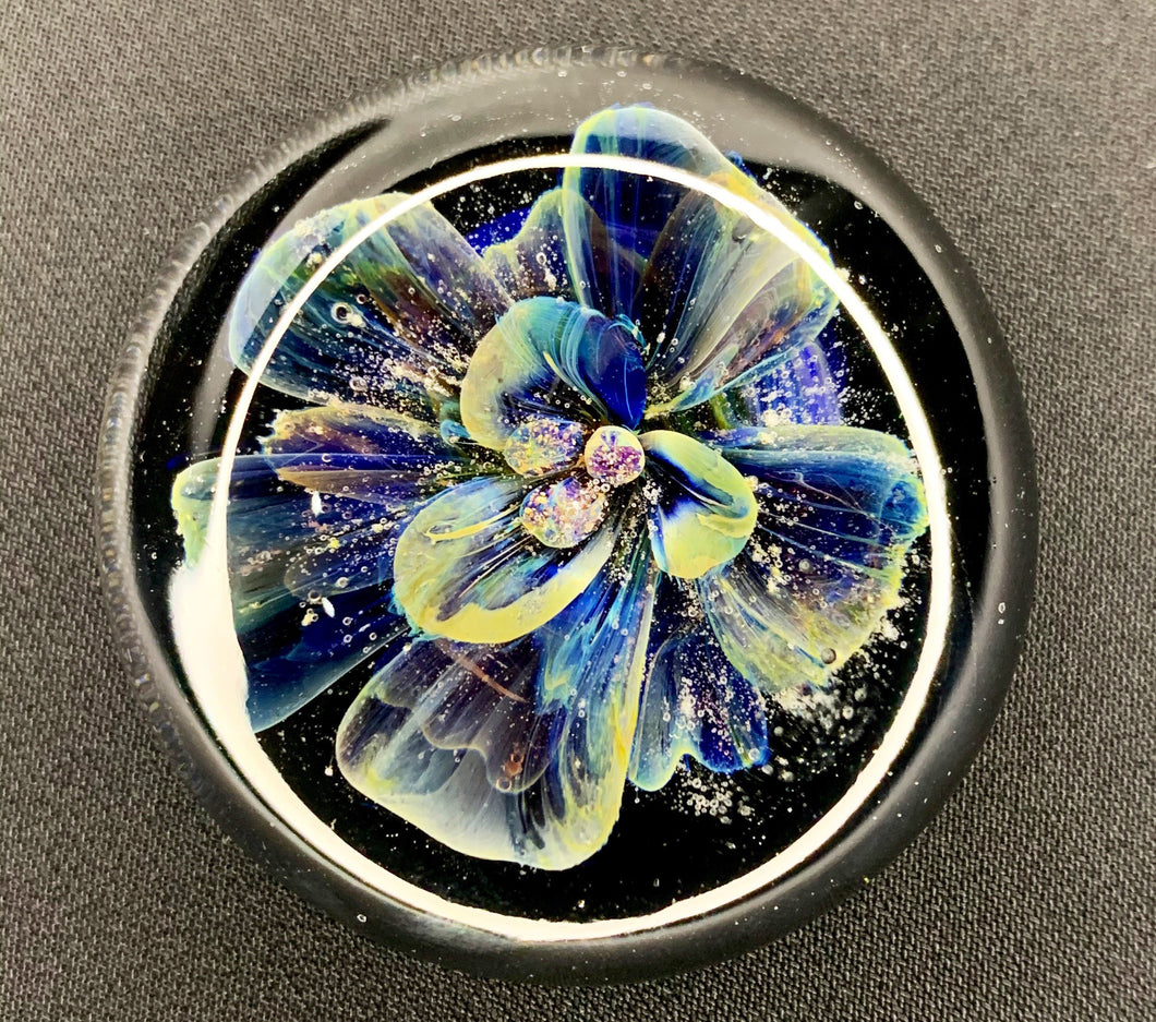 Custom Made to Order Glass Cremation Flower Paperweight