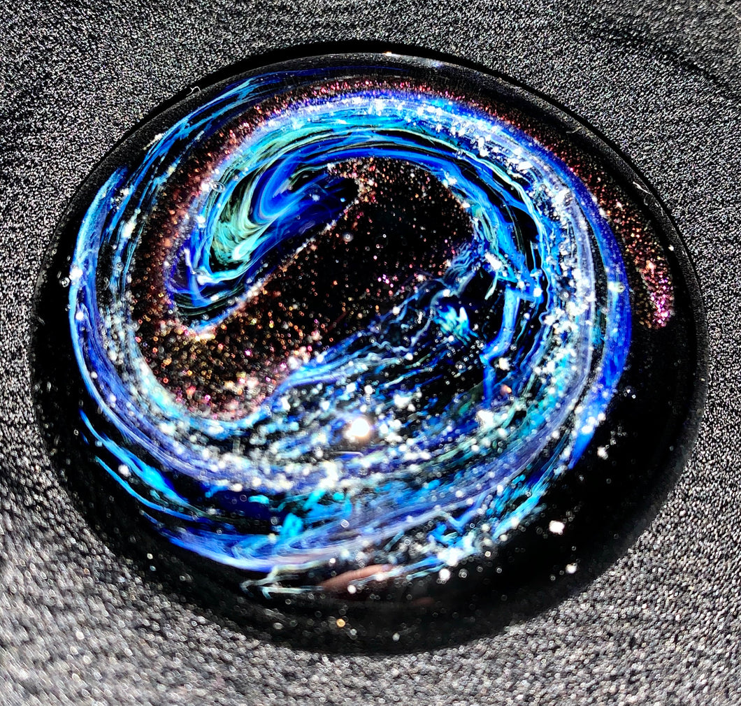 Galaxy Space Themed Ash Spiral Cremation Paperweight