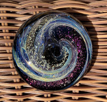 Load image into Gallery viewer, Handmade To Order Spiral Glass Cremation Ash Paperweight - Human and pet ashes both accepted
