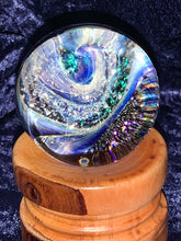 Load image into Gallery viewer, 2&quot; Custom Ash Glass Spiral Vortex Orb Marble - Cremation Globe - Handmade to Order Keepsake
