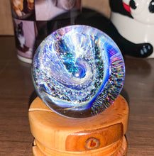 Load image into Gallery viewer, 2&quot; Custom Ash Glass Spiral Vortex Orb Marble - Cremation Globe - Handmade to Order Keepsake
