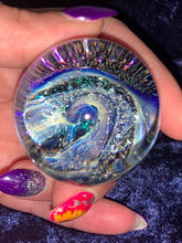 Load image into Gallery viewer, 2&quot; Custom Ash Glass Spiral Vortex Orb Marble - Cremation Globe - Handmade to Order Keepsake
